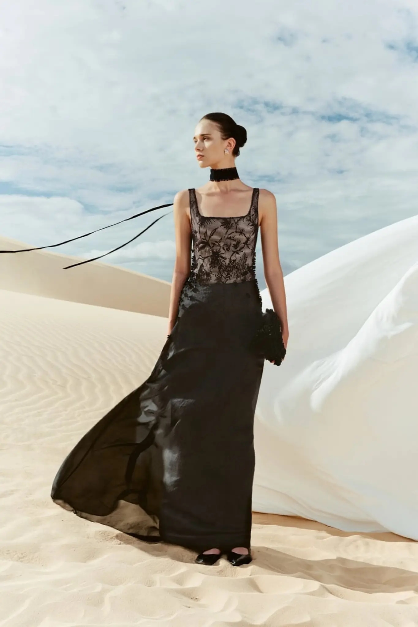 LUMINA SHEER LONG DRESS